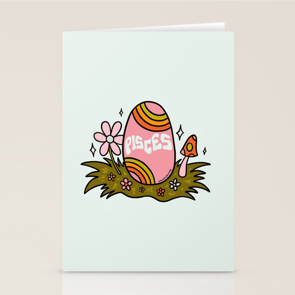 Pisces Easter Egg Stationery Card Gallery Image 2