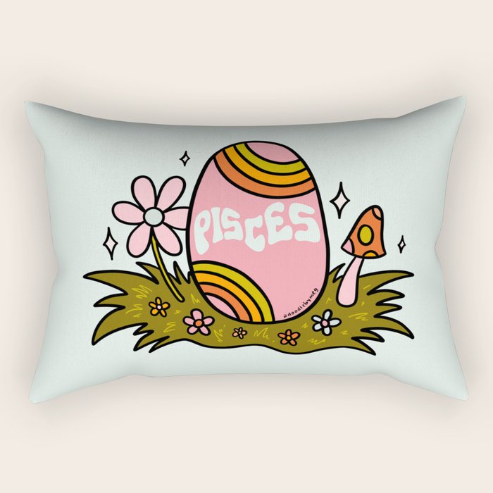 Pisces Easter Egg Rectangular Pillow Gallery Image 1