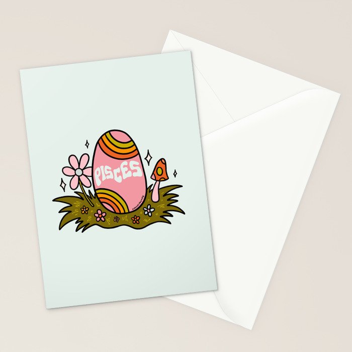 Pisces Easter Egg Stationery Card Gallery Image 2