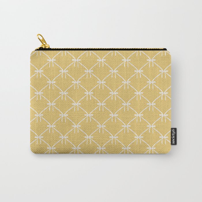 Bows & Ribbons Pattern XXI Butter Yellow Carry All Pouch Gallery Image 1