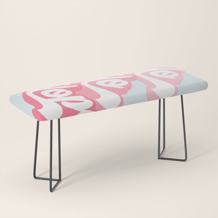 Retro Christmas Pun 'Ho Ho Hope' #positivevibes #Pink Bench Gallery Image 1