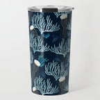 Jellyfish and Coral-Navy Travel Mug Gallery Image 1