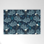 Jellyfish and Coral-Navy Welcome Mat Gallery Image 1