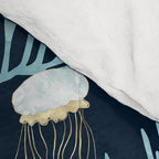 Jellyfish and Coral-Navy Comforter Gallery Image 4