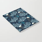 Jellyfish and Coral-Navy Notebook Gallery Image 2