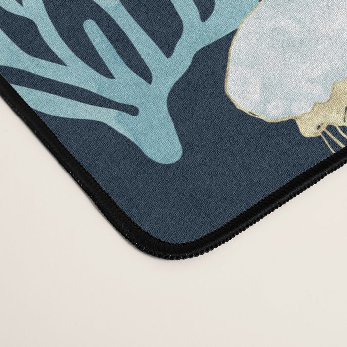 Jellyfish and Coral-Navy Desk Mat Gallery Image 4