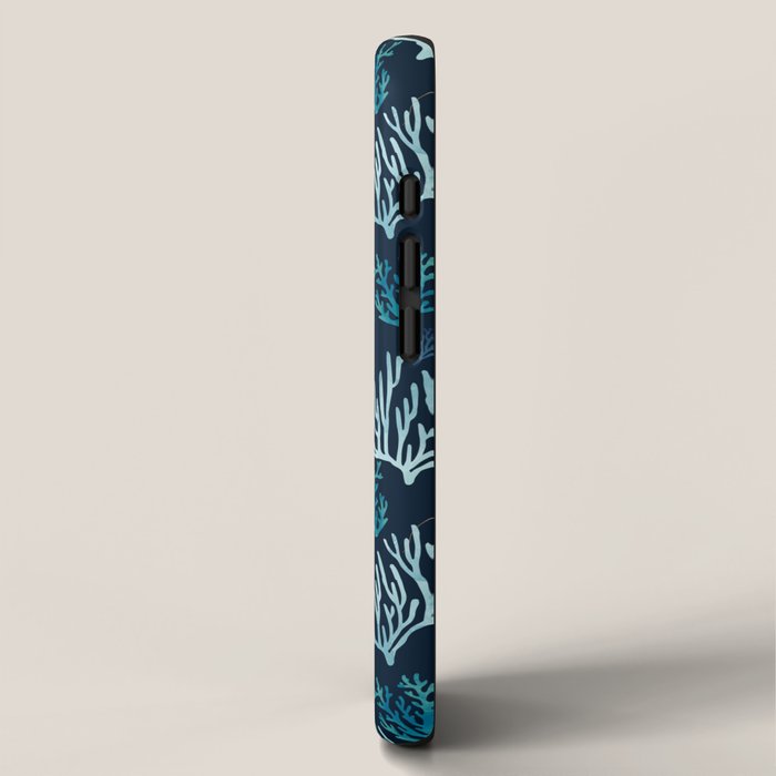 Jellyfish and Coral-Navy iPhone Case Gallery Image 2
