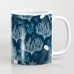 Jellyfish and Coral-Navy Coffee Mug Gallery Image 1
