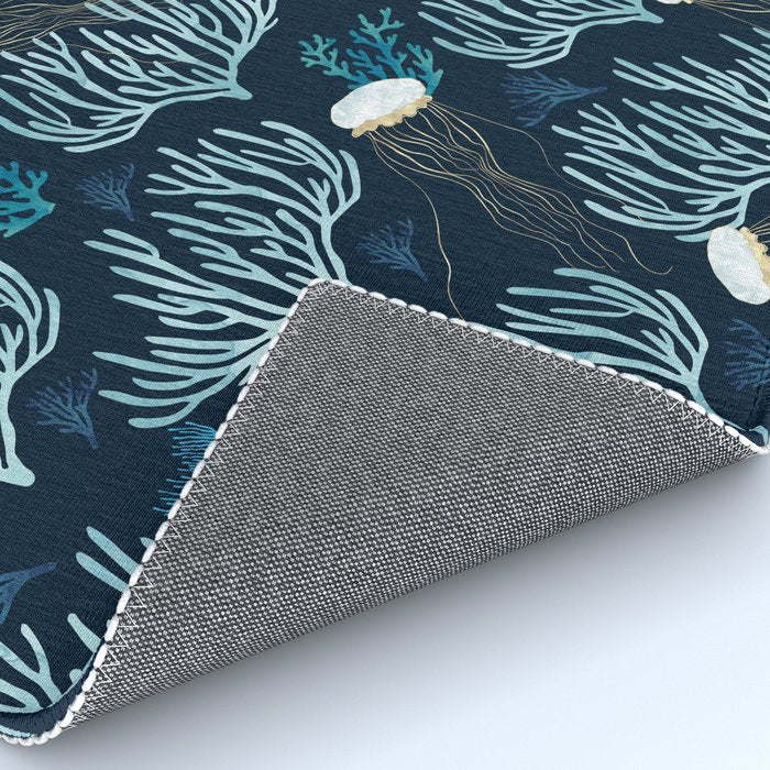 Jellyfish and Coral-Navy Rug Gallery Image 4