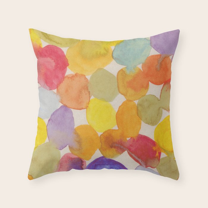 Watercolor Party #2 Throw Pillow Gallery Image 1