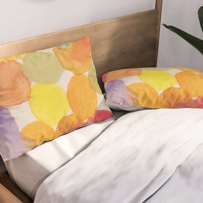 Watercolor Party #2 Pillow Sham Gallery Image 2