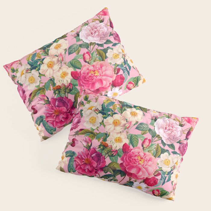 Rose Pink Garden II Pillow Sham Gallery Image 3