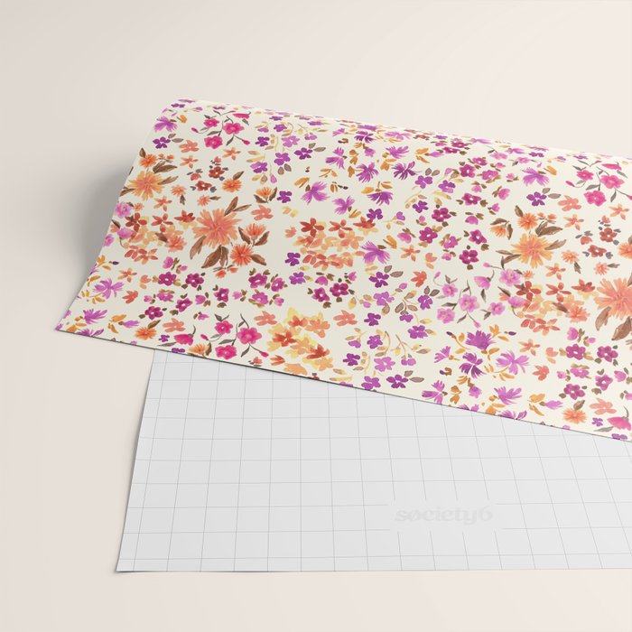 Pink summer blooming Wrapping Paper Gallery Image 2