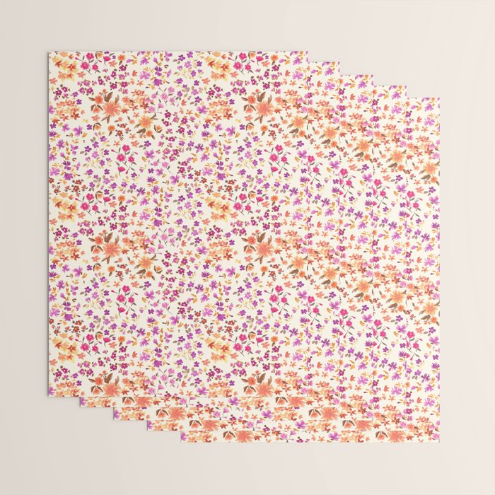 Pink summer blooming Wrapping Paper Gallery Image 3