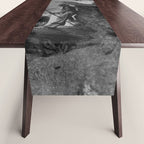 Eagle's Lookout, Blackfoot tribe members, Glacier Park, Montana, 1913 black and white photography Table Runner Gallery Image 1
