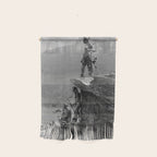 Eagle's Lookout, Blackfoot tribe members, Glacier Park, Montana, 1913 black and white photography Wall Hanging Gallery Image 1