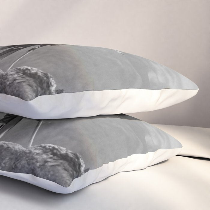 Eagle's Lookout, Blackfoot tribe members, Glacier Park, Montana, 1913 black and white photography Pillow Sham Gallery Image 3