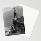 Eagle's Lookout, Blackfoot tribe members, Glacier Park, Montana, 1913 black and white photography Stationery Card Gallery Image 2