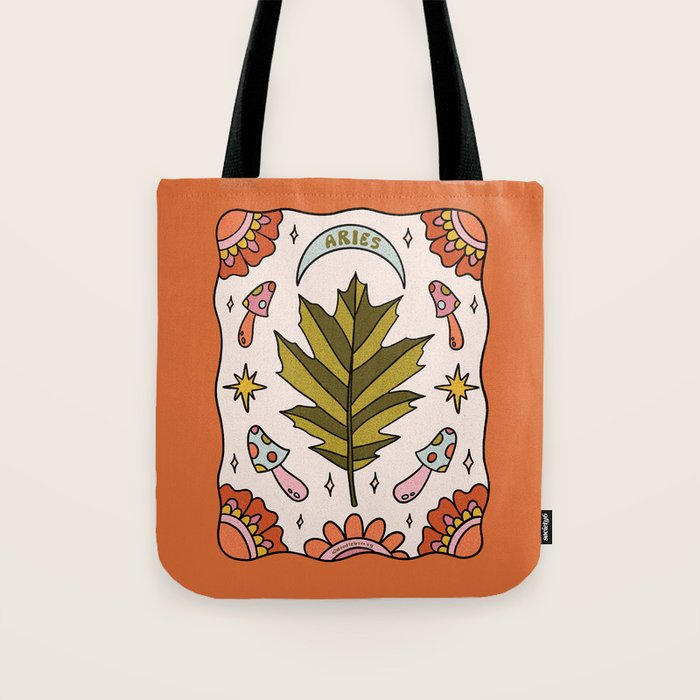 Aries Leaf Tote Bag Gallery Image 1