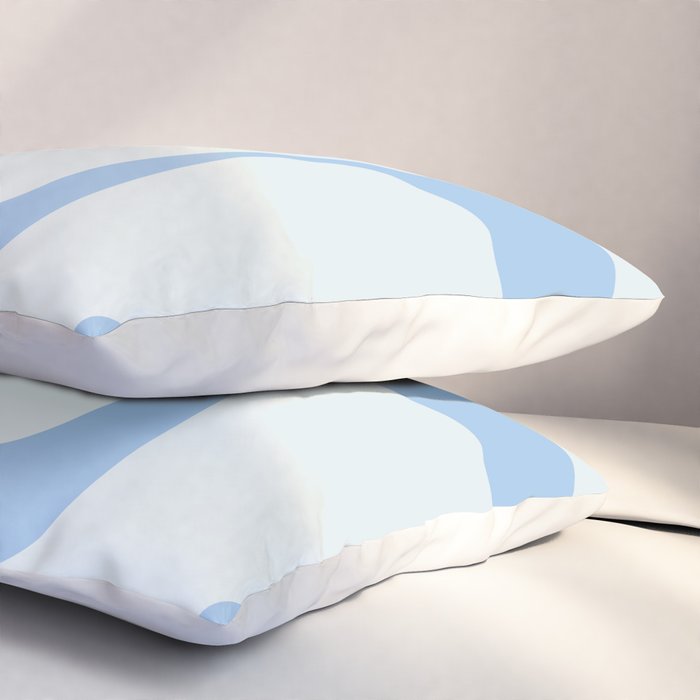 Retro Liquid Swirl Abstract Pattern 3 in Powder Blue Pillow Sham Gallery Image 3