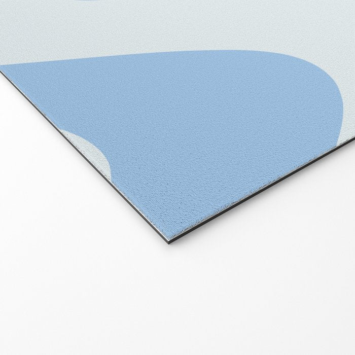 Retro Liquid Swirl Abstract Pattern 3 in Powder Blue Welcome Mat Gallery Image 2