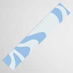 Retro Liquid Swirl Abstract Pattern 3 in Powder Blue Table Runner Gallery Image 3