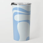 Retro Liquid Swirl Abstract Pattern 3 in Powder Blue Travel Mug Gallery Image 3