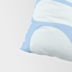 Retro Liquid Swirl Abstract Pattern 3 in Powder Blue Pillow Sham Gallery Image 4