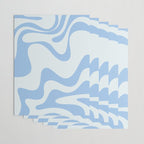 Retro Liquid Swirl Abstract Pattern 3 in Powder Blue Wrapping Paper Gallery Image 3