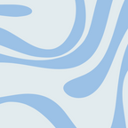 Retro Liquid Swirl Abstract Pattern 3 in Powder Blue Coffee Mug Gallery Image 2