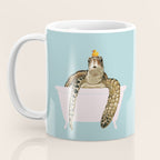 Sea Turtle in Bathtub in Blue Coffee Mug Gallery Image 3