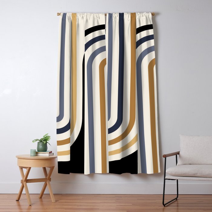 Bold Curvature Stripes III Window Curtain Gallery Image 5