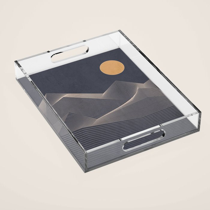 Abstract Mountains 2 Acrylic Tray Gallery Image 1