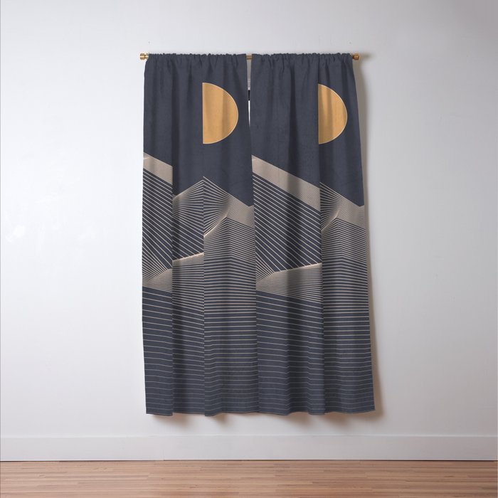 Abstract Mountains 2 Window Curtain Gallery Image 3