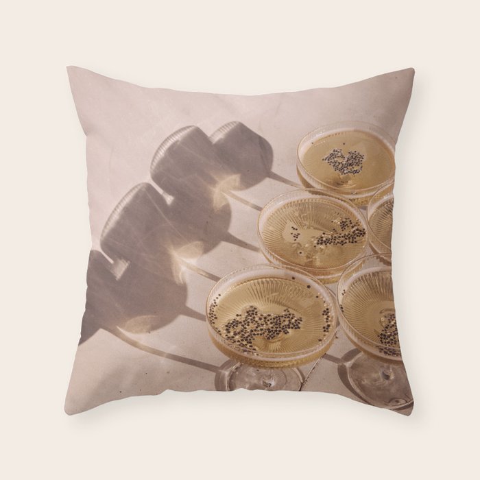 Cocktails & Shadows Photo Art Print | Luxury Party Celebration Drinks Photography Throw Pillow Gallery Image 1