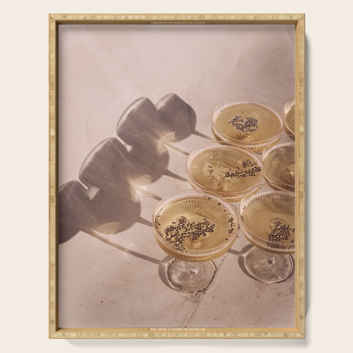 Cocktails & Shadows Photo Art Print | Luxury Party Celebration Drinks Photography Serving Tray Gallery Image 1