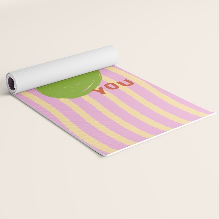 Love You Olive Kitchen Art Yoga Mat Gallery Image 2