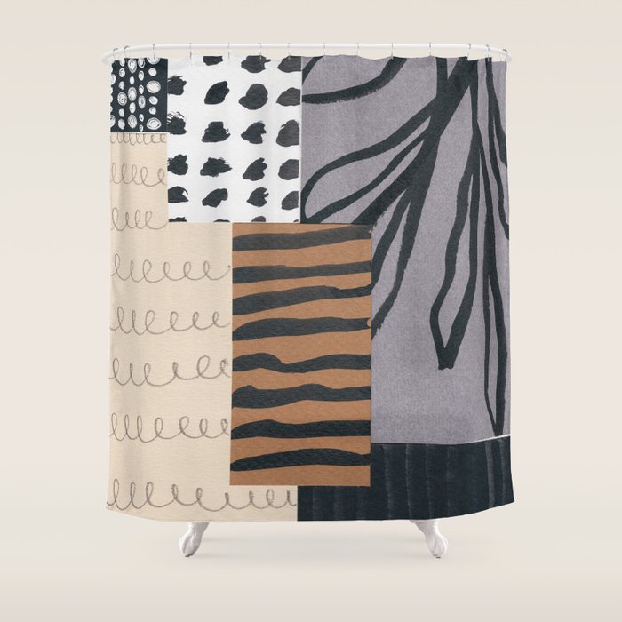 Collage Studies #2 Shower Curtain Gallery Image 1