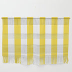 Lemon Yellow and White Wide Stripes Wall Hanging Gallery Image 1