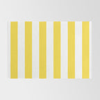 Lemon Yellow and White Wide Stripes Rug Gallery Image 2