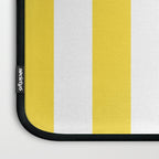 Lemon Yellow and White Wide Stripes Laptop Sleeve Gallery Image 3