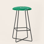 Abstract Fields in Forest Green & Brown Stool Gallery Image 1