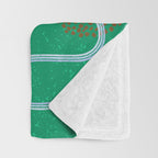 Abstract Fields in Forest Green & Brown Throw Blanket Gallery Image 3