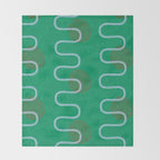 Abstract Fields in Forest Green & Brown Throw Blanket Gallery Image 2