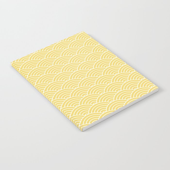 Japanese Waves Pattern Yellow Notebook Gallery Image 2