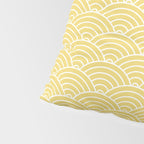 Japanese Waves Pattern Yellow Pillow Sham Gallery Image 4