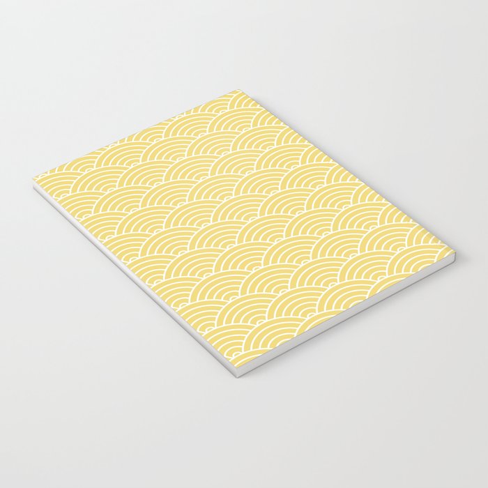 Japanese Waves Pattern Yellow Notebook Gallery Image 3