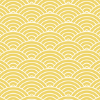 Japanese Waves Pattern Yellow Coffee Mug Gallery Image 2