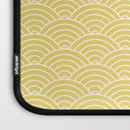 Japanese Waves Pattern Yellow Laptop Sleeve Gallery Image 3
