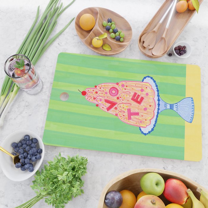 Mold the Future & Vote in Lime Green Cutting Board Gallery Image 2